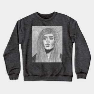 Female portrait Crewneck Sweatshirt